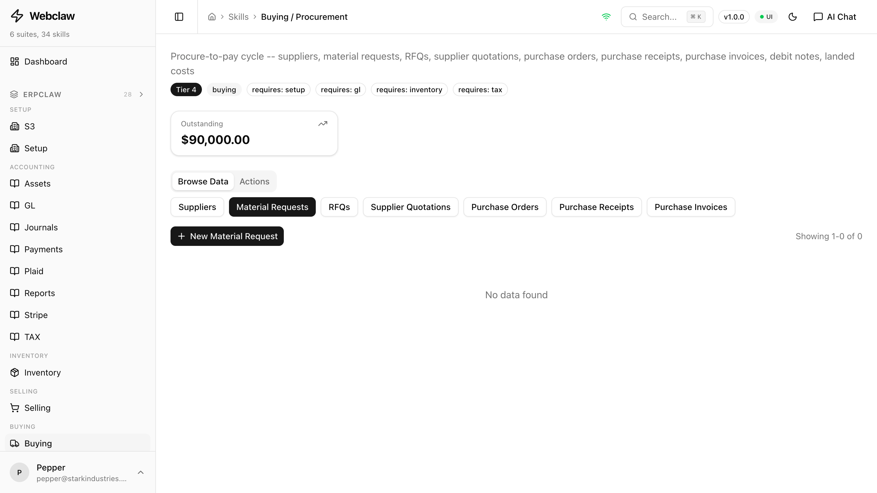 Purchase order form